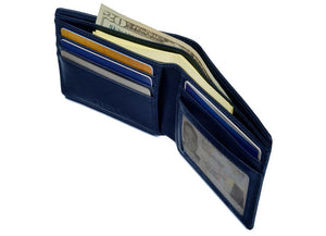 DOUBLE BILLFOLD WALLET - Navy Davek Umbrellas 