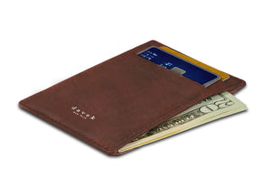 DAVEK SLIM WALLET with mini pen - BROWN