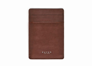 DAVEK SLIM WALLET with mini pen - BROWN