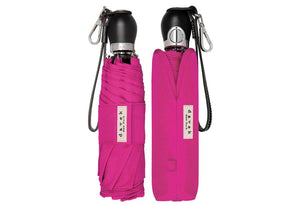 THE DAVEK TRAVELER - Small for easy portability UMBRELLA Davek Accessories, Inc. FUCHSIA PINK 